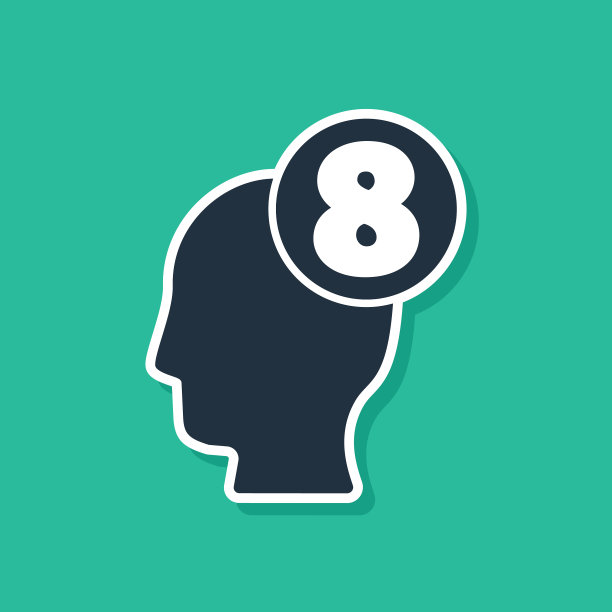 蓝色3月8日在人头图标上孤立为绿色图片下载