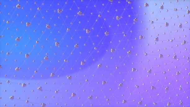 抽象图像的金属网上的蓝色背景三维图像图片下载