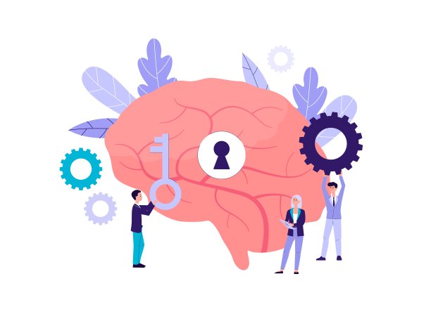 神经营销概念的矢量图解。图片下载