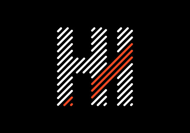 线条艺术首字母标志设计模板图片下载