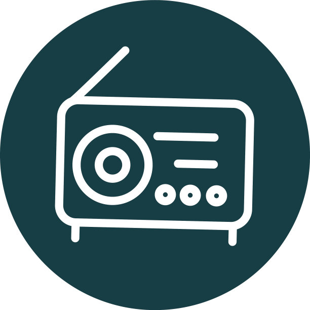 广播信号声音块状风格图标图片下载