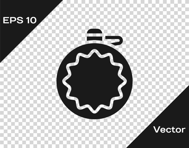 黑色水壶水瓶图标，透明背景。旅行水壶图标，活动用水罐矢量素材图片下载