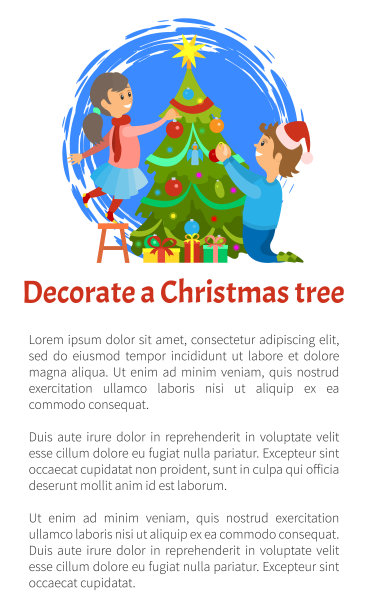 贺卡圣诞祝福，男孩和女孩图片下载