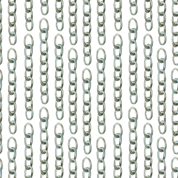 水彩银链无缝图案。设计织物，墙纸，包装纸，背景。图片下载