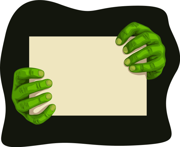 僵尸手与木板图片下载