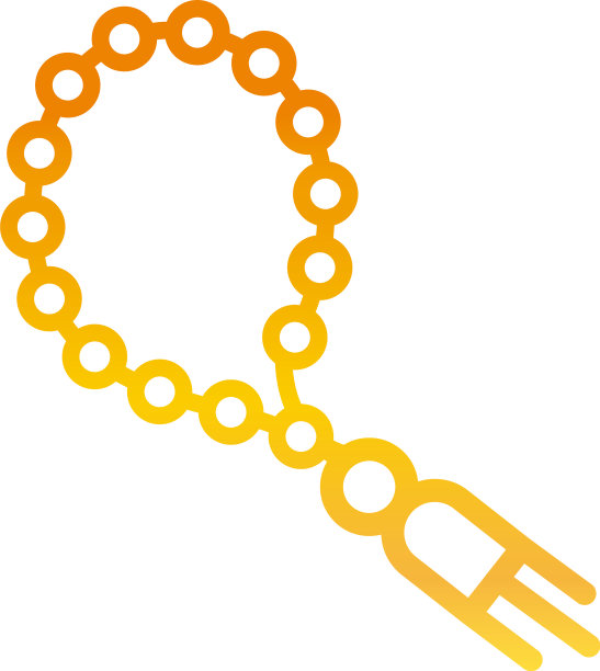 阿拉伯念珠斋月伊斯兰庆祝梯度图片下载