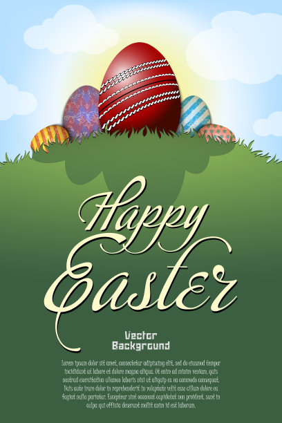 复活节板球彩蛋快乐图片下载