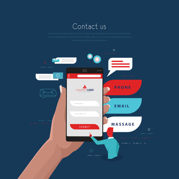 矢量网站设计模板。呼叫中心和热线支持。联系我们页面。用于网站和手机开发的着陆页面概念。图片下载