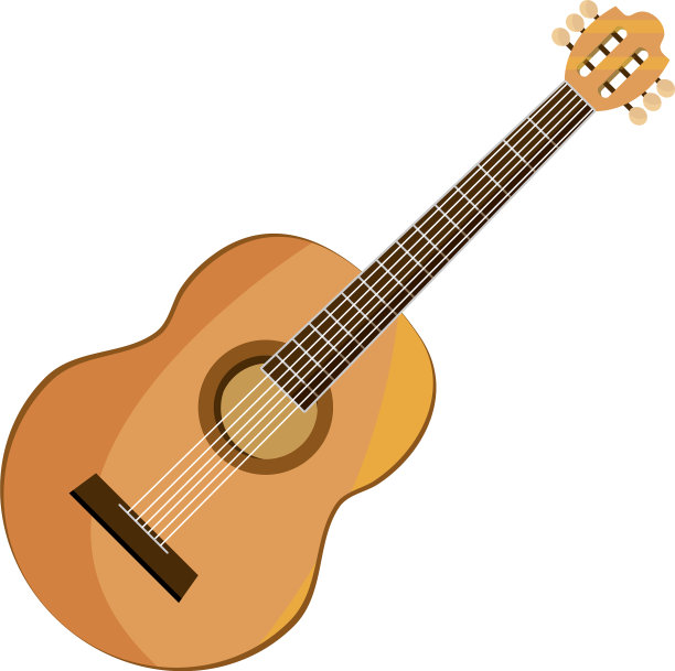 吉他弦乐器孤立图标图片下载