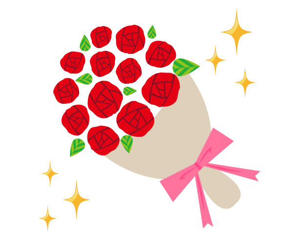 矢量插图的一个漂亮的玫瑰。一束红玫瑰图片下载