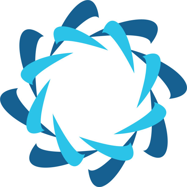 风星蓝色标志模板设计eps 10图片下载