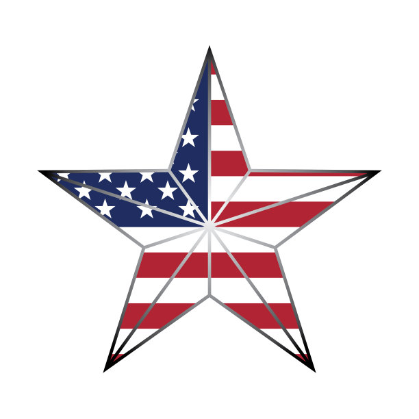 美国星与星星和条纹图案图片下载