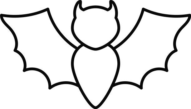 蝙蝠飞行线风格图标图片下载