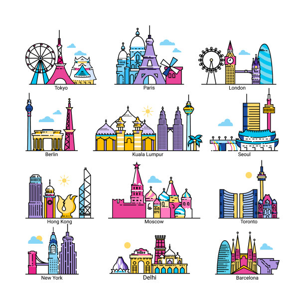 城市天际线世界著名的首都图片下载