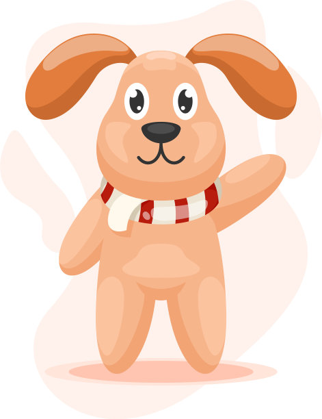 可爱的狗吉祥物卡通图片下载