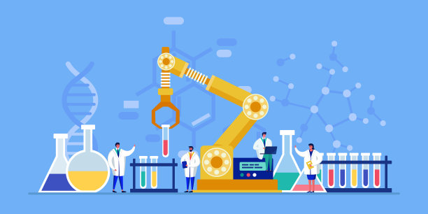 创新实验室小人科学家的行为图片下载
