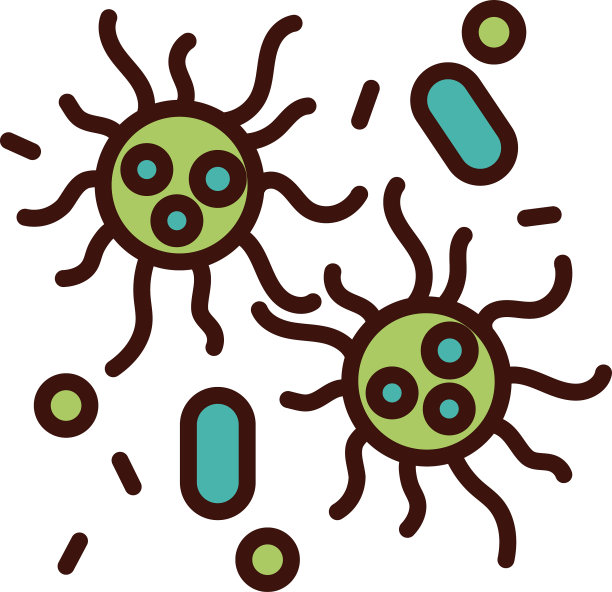 新型冠状病毒颗粒线条和填充样式图片下载