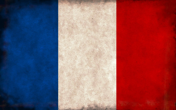 Grunge国旗插图/法国图片下载