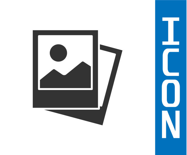 灰色照片图标孤立在白色背景图片下载