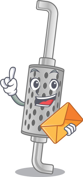 喜气洋洋的排气管吉祥物设计图片下载