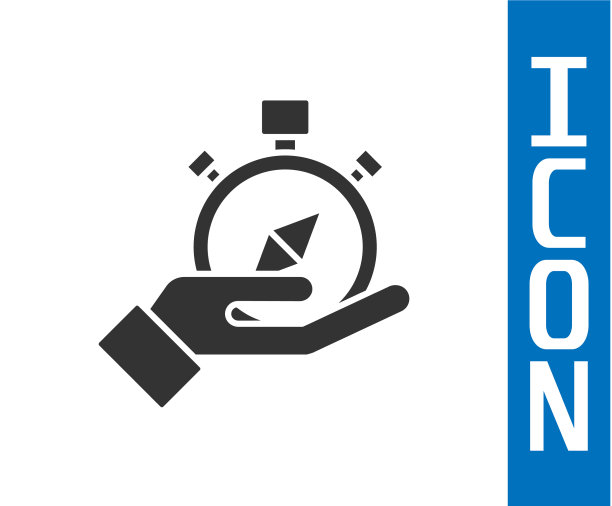 灰色罗盘图标孤立在白色背景图片下载