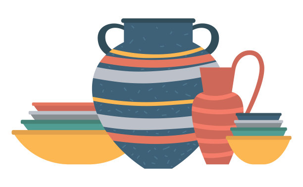 厨房用容器，盘子，花瓶，罐子图片下载