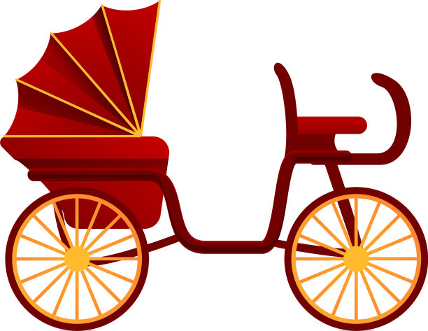 中世纪马车图标卡通风格图片下载