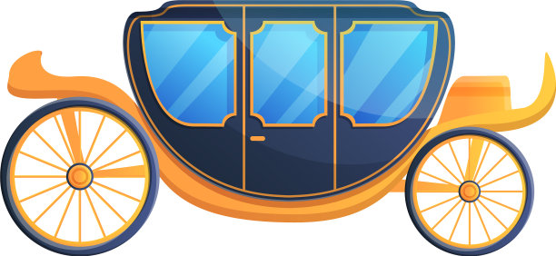 卡通风格的皇家马车图标图片下载