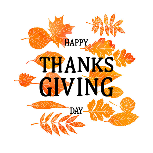 手绘感恩节复古卡片图片下载