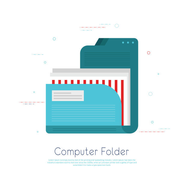 文件文件夹平面矢量图标股票插图图片下载