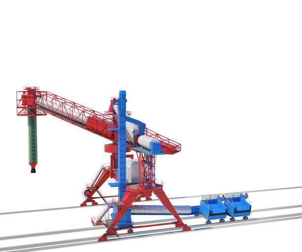 码头货物起重机。3 d渲染图片下载