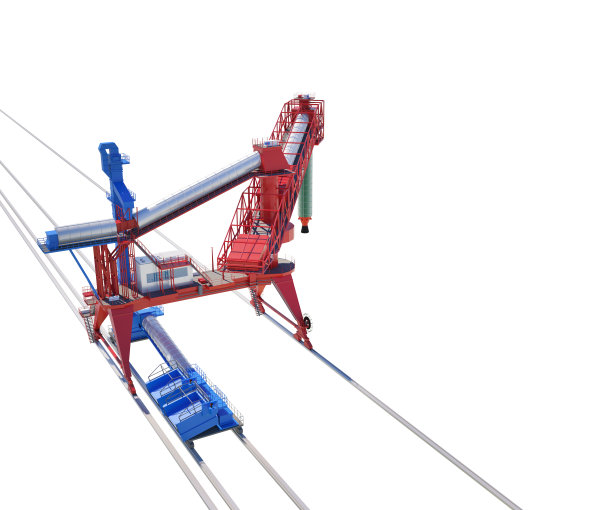 码头货物起重机。3 d渲染图片下载