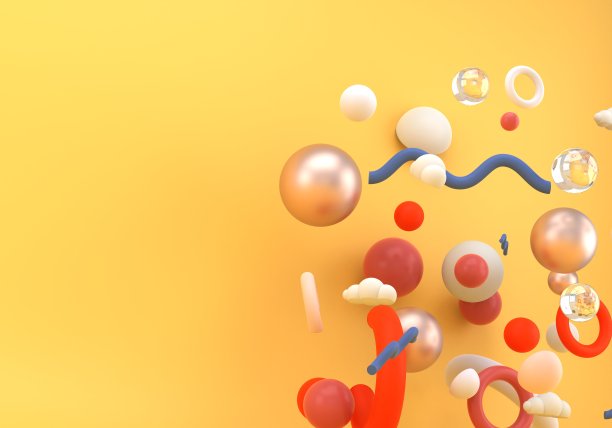 几何形状的蓝色背景，3d图片下载