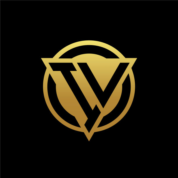 Iv标志用三角形和圆形的字母组合图片下载