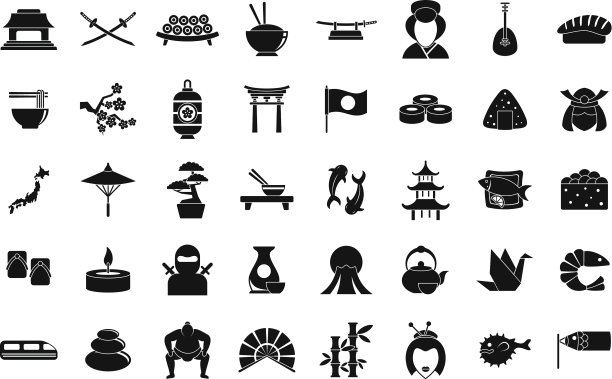 日本图标设置简单的风格图片下载