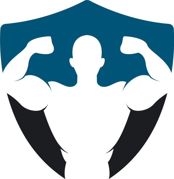 健身馆平面设计模板孤立图片下载