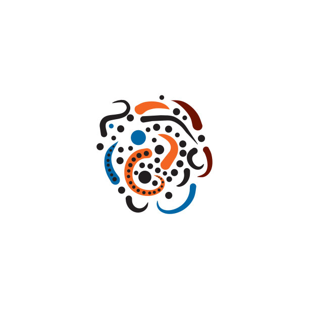 原住民艺术点画图标标志设计图片下载