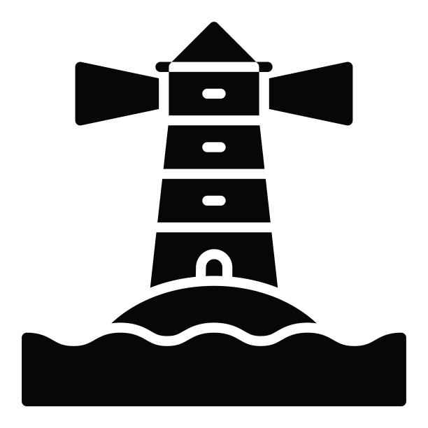 灯塔或塔图标，夏季促销相关矢量图片下载