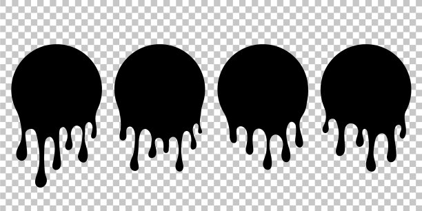 滴水的油漆剪影目前的液体污点图片下载