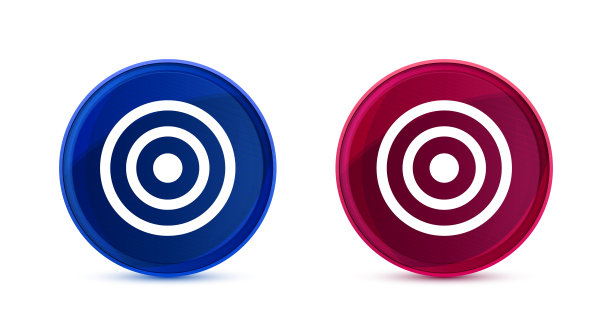 目标图标丝绸圆形按钮设置插图图片下载