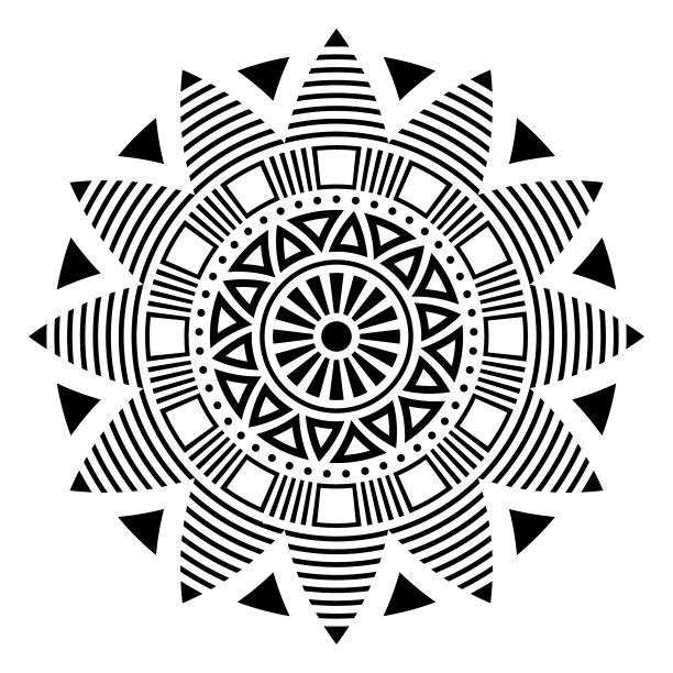 抽象的圆形装饰孤立在白色上图片下载