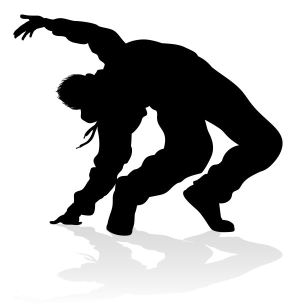 街舞舞者剪影图片下载