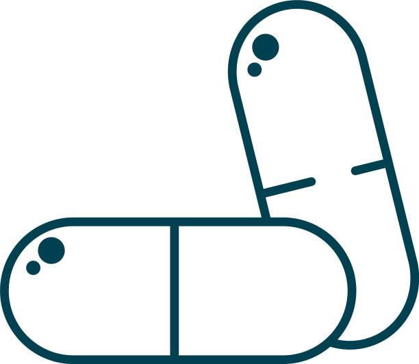 药丸胶囊图标线条风格图片下载