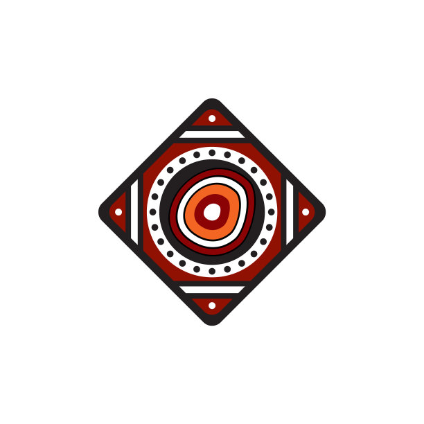 原住民艺术点画图标标志设计图片下载