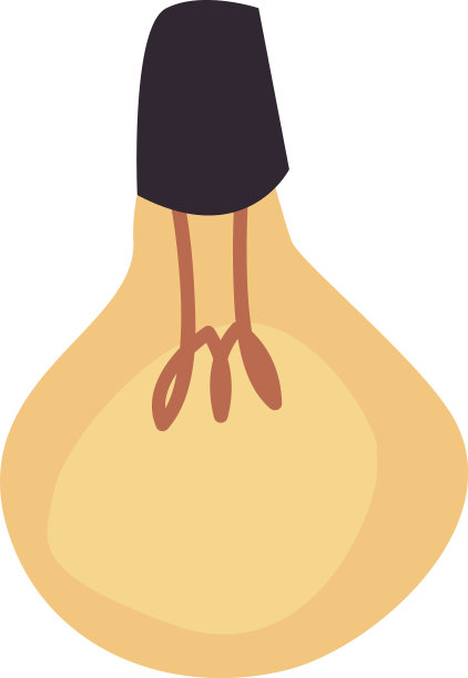 孤立电灯泡扁平风格图标图片下载