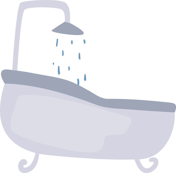 孤立的淋浴房风格图标设计图片下载