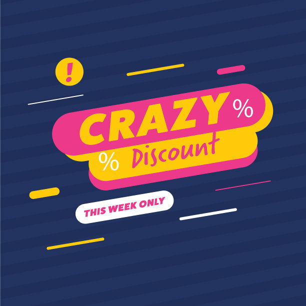 生动的折扣促销横幅图片下载