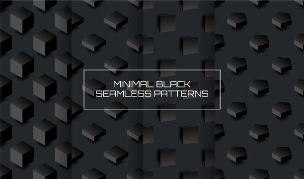 设置最小的黑色无缝图案背景图片下载