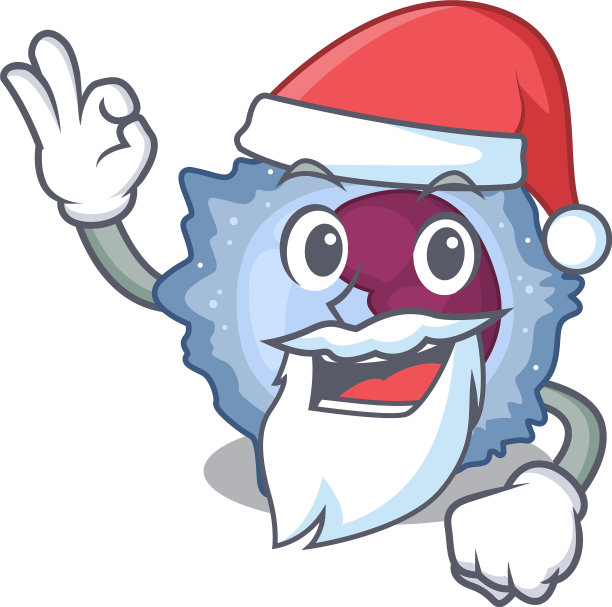 图为圣诞老人单核细胞吉祥物图片图片下载