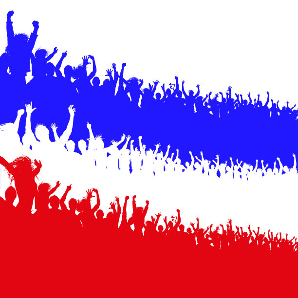 体育场里挤满了人。一群体育迷。轮廓向量。横幅、海报图片下载